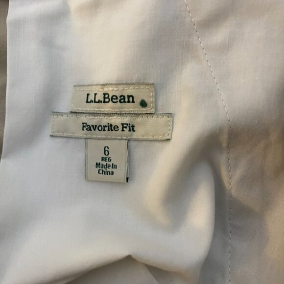 lot of (2) L.L. Bean Favorite Fit pants (Dark Sable) & Khaki 6R NWT women's - Picture 9 of 10